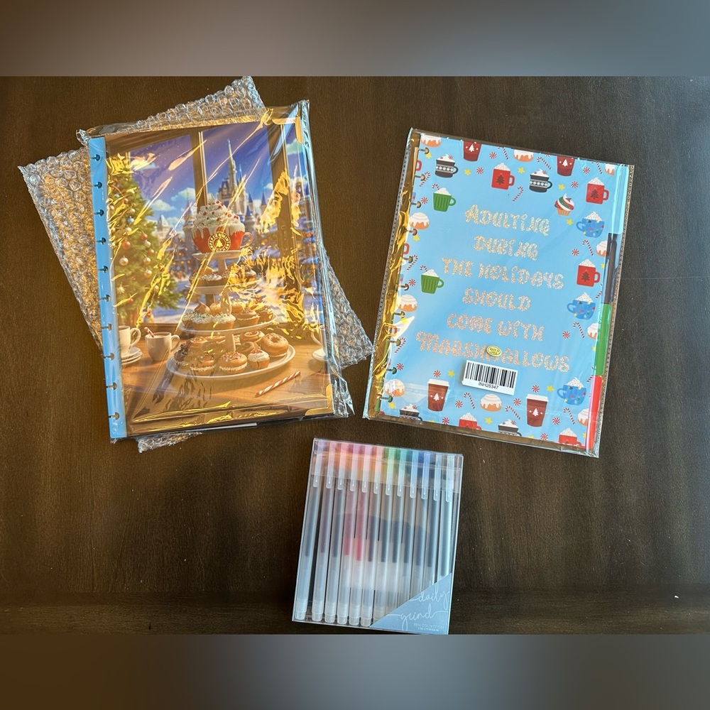 Daily Grind Disney inspired peppermint mocha cover with tab divider set and pens